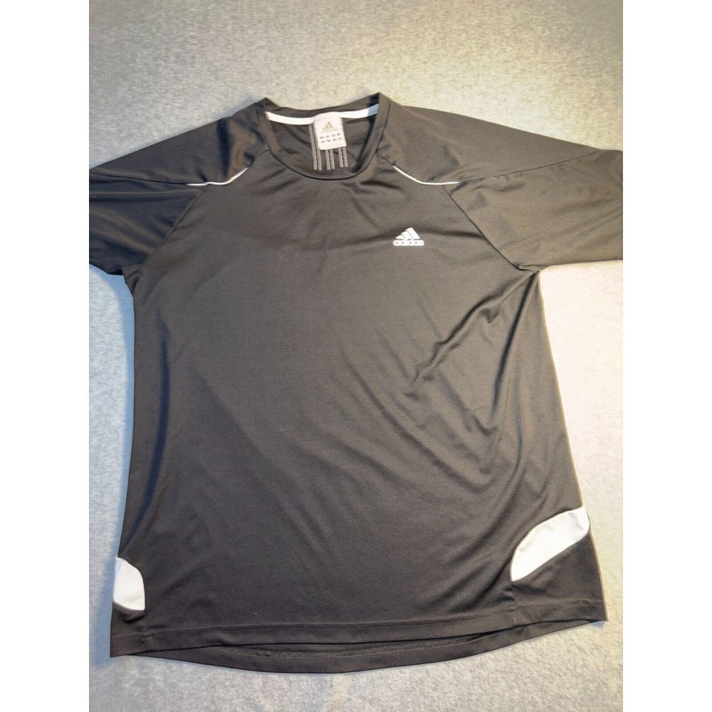 adidas Tee Shirt Men's Size XL Black Short Casual Sleeve Crew Neck Logo Pullover